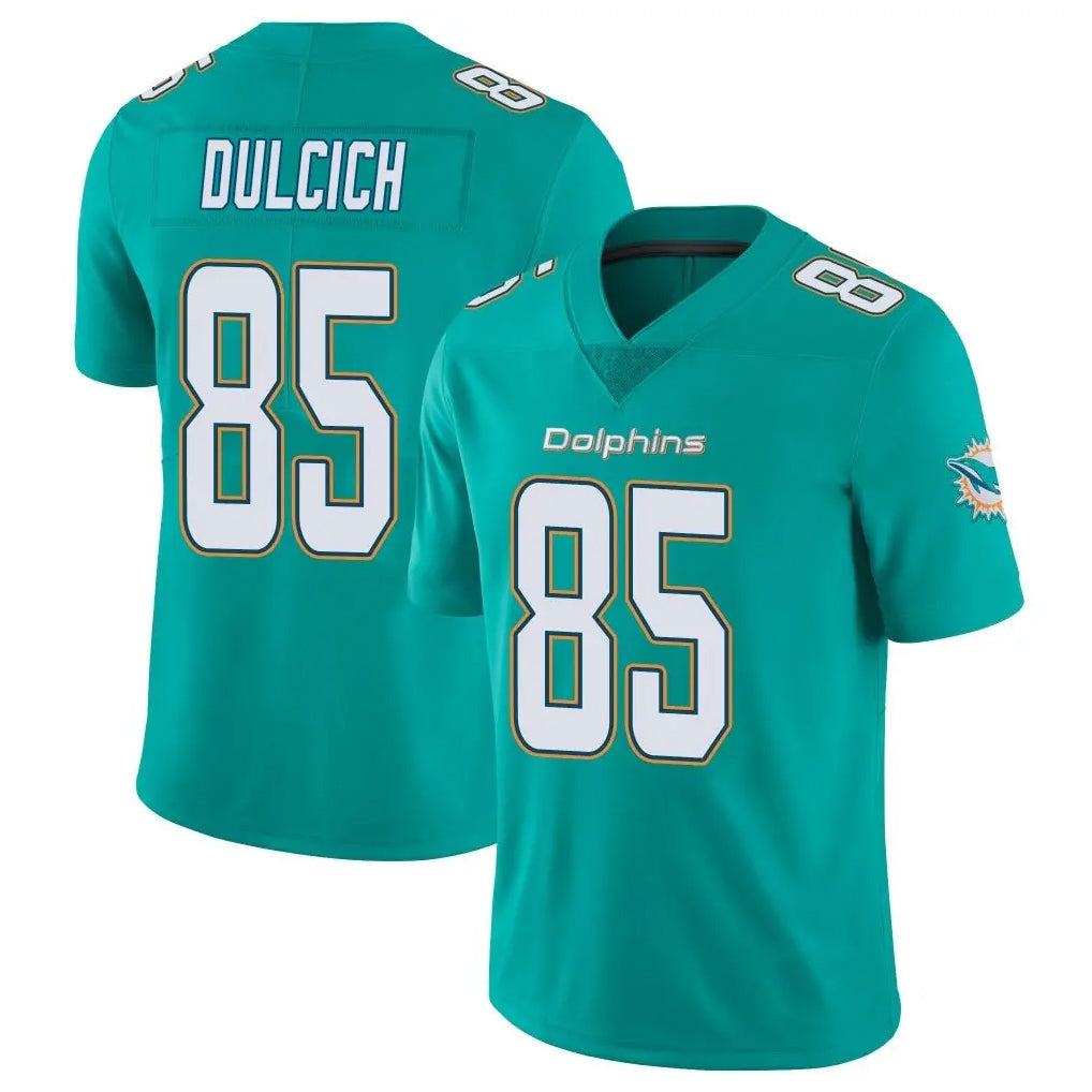 Davalo M.Dolphins #85 Greg Dulcich Player Aqua Limited Vapor Untouchable Home Game Stitched Jerseys