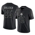 Davalo M.Dolphins #85 Greg Dulcich Player Black Reflective Limited Game Stitched Jerseys