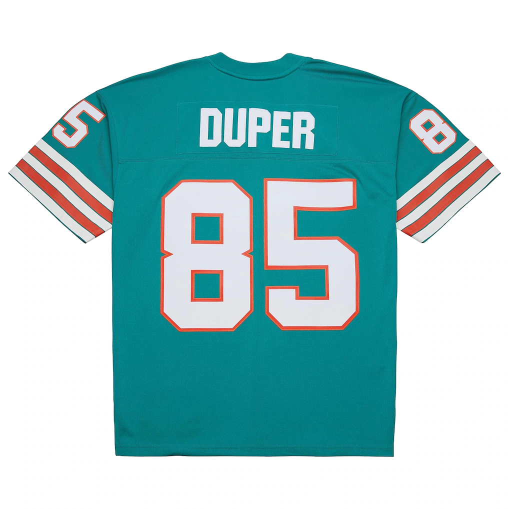 Davalo M.Dolphins #85 Mark Duper Mitchell & Ness Aqua Legacy Replica Jersey