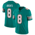 Davalo M.Dolphins #8 JuJu Brents Player Aqua Limited Alternate Vapor Untouchable Home Game Stitched Jerseys