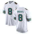 Davalo M.Dolphins #8 JuJu Brents Player White Limited Home Game Stitched Jerseys