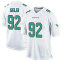 Davalo M.Dolphins #92 Zach Sieler Player White Home Game Stitched Jerseys