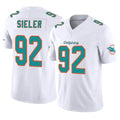 Davalo M.Dolphins #92 Zach Sieler Player White Limited Vapor F.U.S.E. Home Game Stitched Jerseys