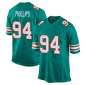 Davalo M.Dolphins #94 Jordan Phillips Player Aqua Alternate Home Game Stitched Jerseys