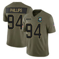 Davalo M.Dolphins #94 Jordan Phillips Player Olive 2025 Salute To Service Limited Game Stitched Jerseys