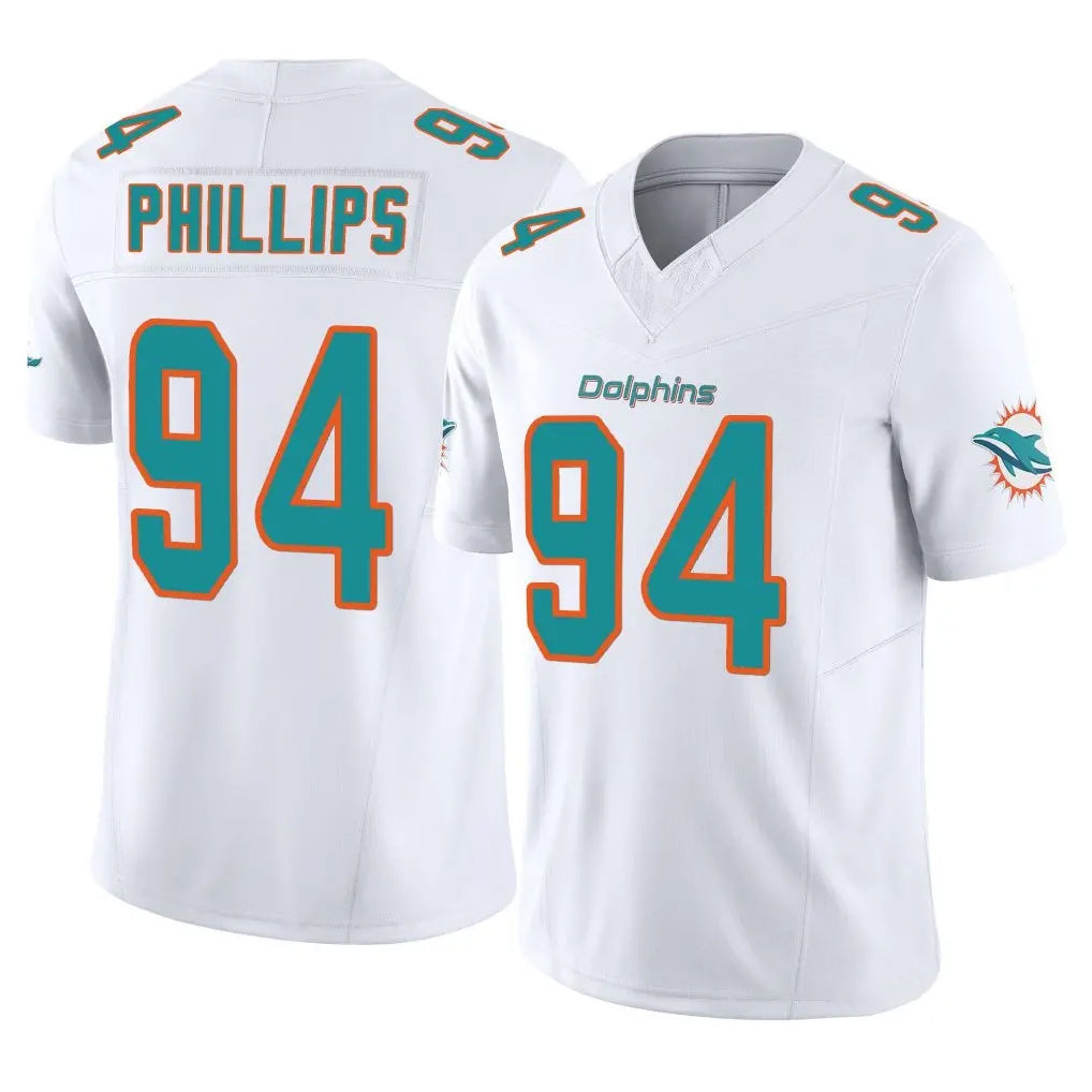 Davalo M.Dolphins #94 Jordan Phillips Player White Limited Vapor F.U.S.E. Home Game Stitched Jerseys