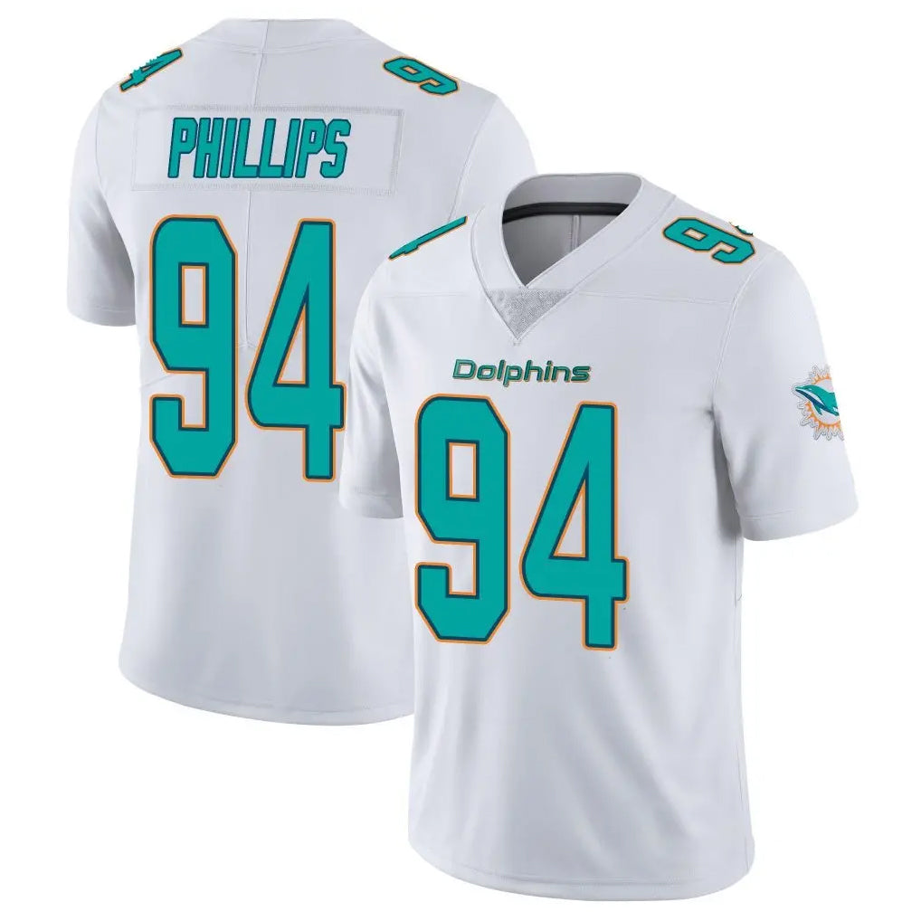 Davalo M.Dolphins #94 Jordan Phillips Player White Limited Vapor Untouchable Home Game Stitched Jerseys