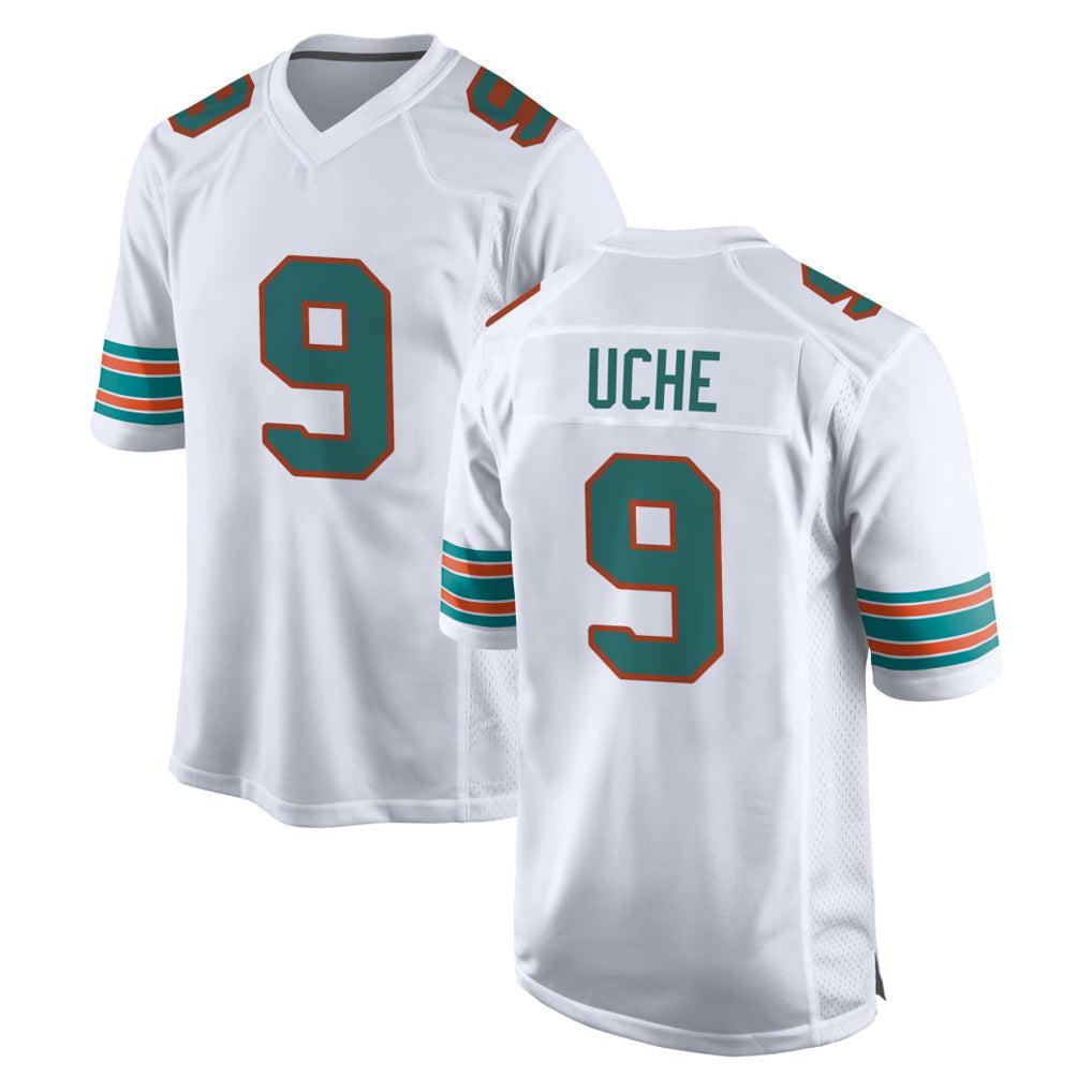 Davalo M.Dolphins #9 Joshua Uche Player White Limited Home Game Stitched Jerseys