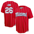 Davalo M.Marlins #26 Janson Junk Player Red City Connect Home Game Stitched Jerseys