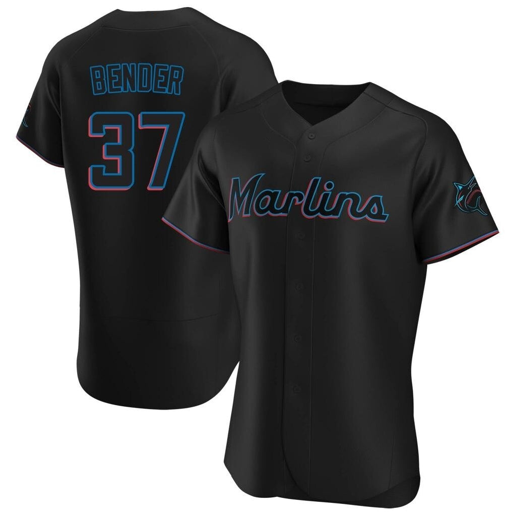 Davalo M.Marlins #37 Anthony Bender Player Black Home Limited Elite Stitched Jerseys