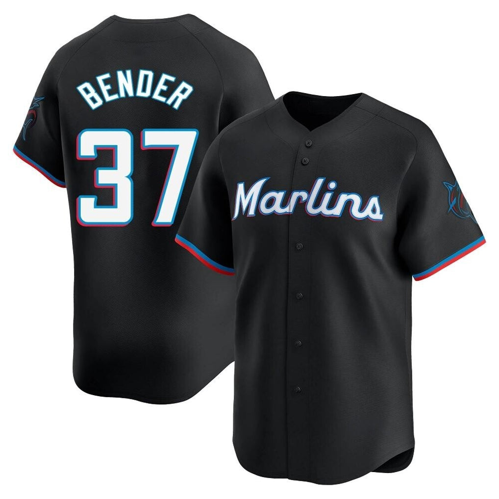 Davalo M.Marlins #37 Anthony Bender Player Black  Home Limited Stitched Jerseys