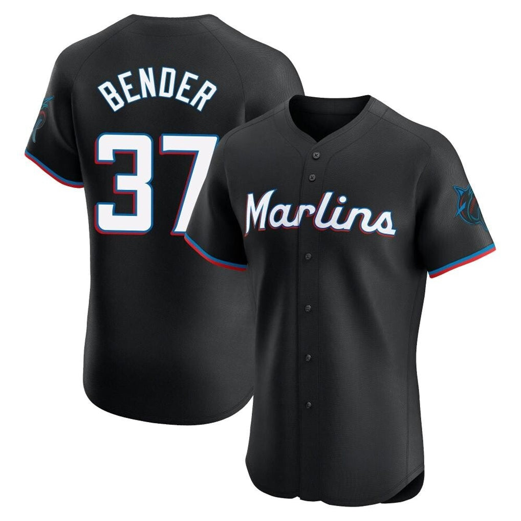 Davalo M.Marlins #37 Anthony Bender Player Black Vapor Home Limited Elite Stitched Jerseys