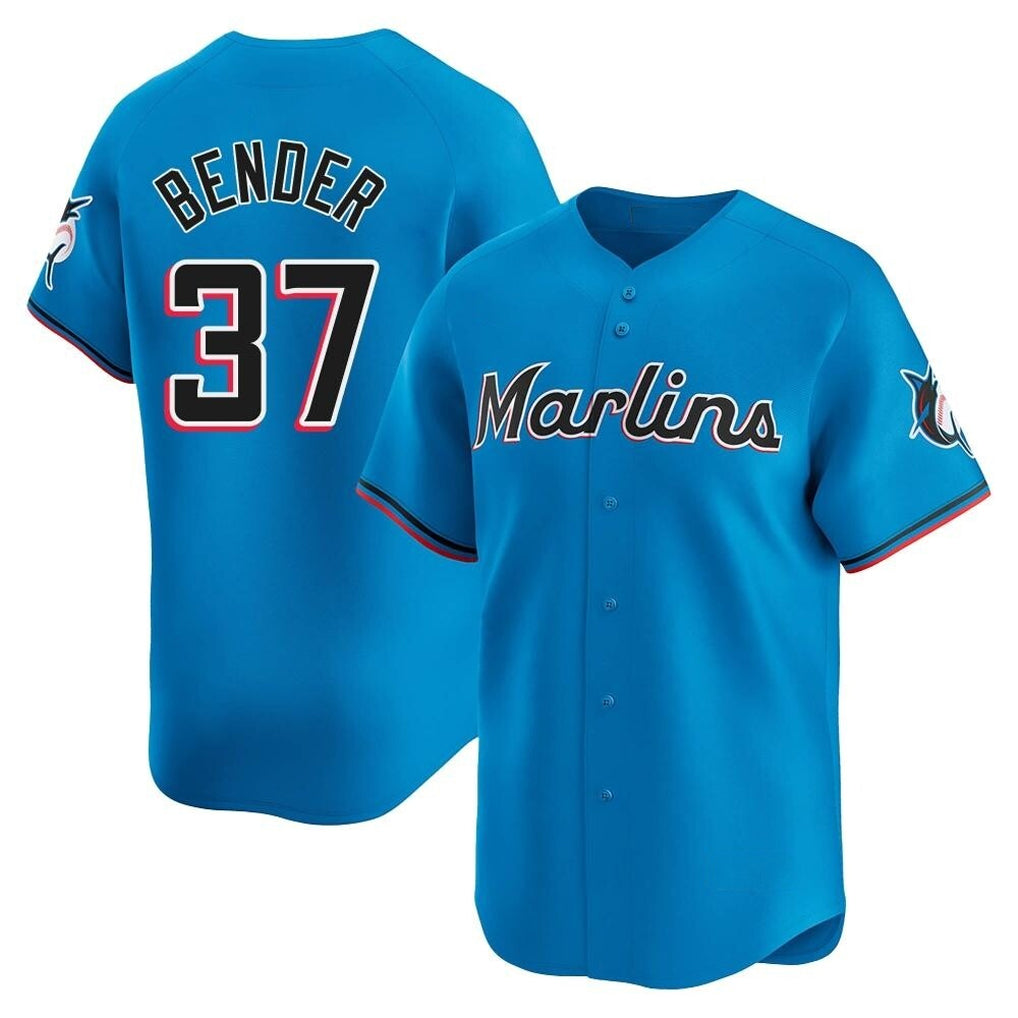 Davalo M.Marlins #37 Anthony Bender Player Blue Home Limited Stitched Jerseys