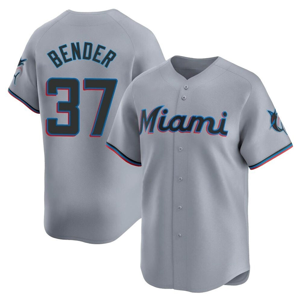 Davalo M.Marlins #37 Anthony Bender Player Gray Home Limited Stitched Jerseys