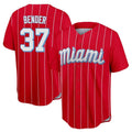 Davalo M.Marlins #37 Anthony Bender Player Red City Connect Home Game Stitched Jerseys
