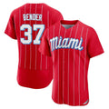 Davalo M.Marlins #37 Anthony Bender Player Red City Connect Home Limited Elite Stitched Jerseys