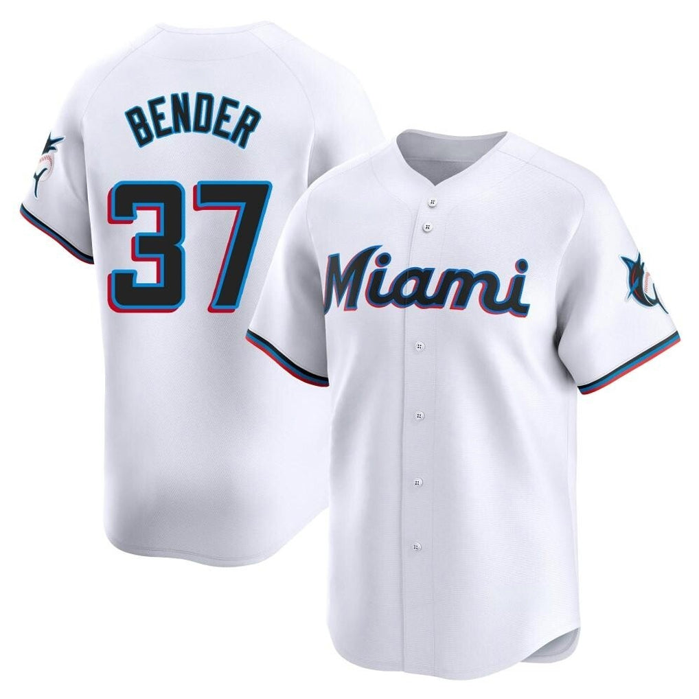 Davalo M.Marlins #37 Anthony Bender Player White  Home Limited Stitched Jerseys