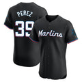 Davalo M.Marlins #39 Eury Perez Player Black Vapor Home Limited Elite Stitched Jerseys