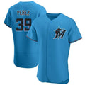 Davalo M.Marlins #39 Eury Perez Player Blue Home Limited Elite Stitched Jerseys