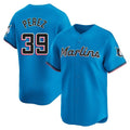 Davalo M.Marlins #39 Eury Perez Player Blue Home Limited Stitched Jerseys