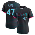 Davalo M.Marlins #47 John King Player Black City Connect Home Limited Elite Stitched Jerseys