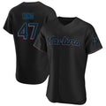 Davalo M.Marlins #47 John King Player Black Home Limited Elite Stitched Jerseys