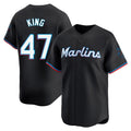 Davalo M.Marlins #47 John King Player Black Home Limited Stitched Jerseys