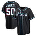 Davalo M.Marlins #50 Agustin Ramirez Player Black Fashion Out Home Game Stitched Jerseys