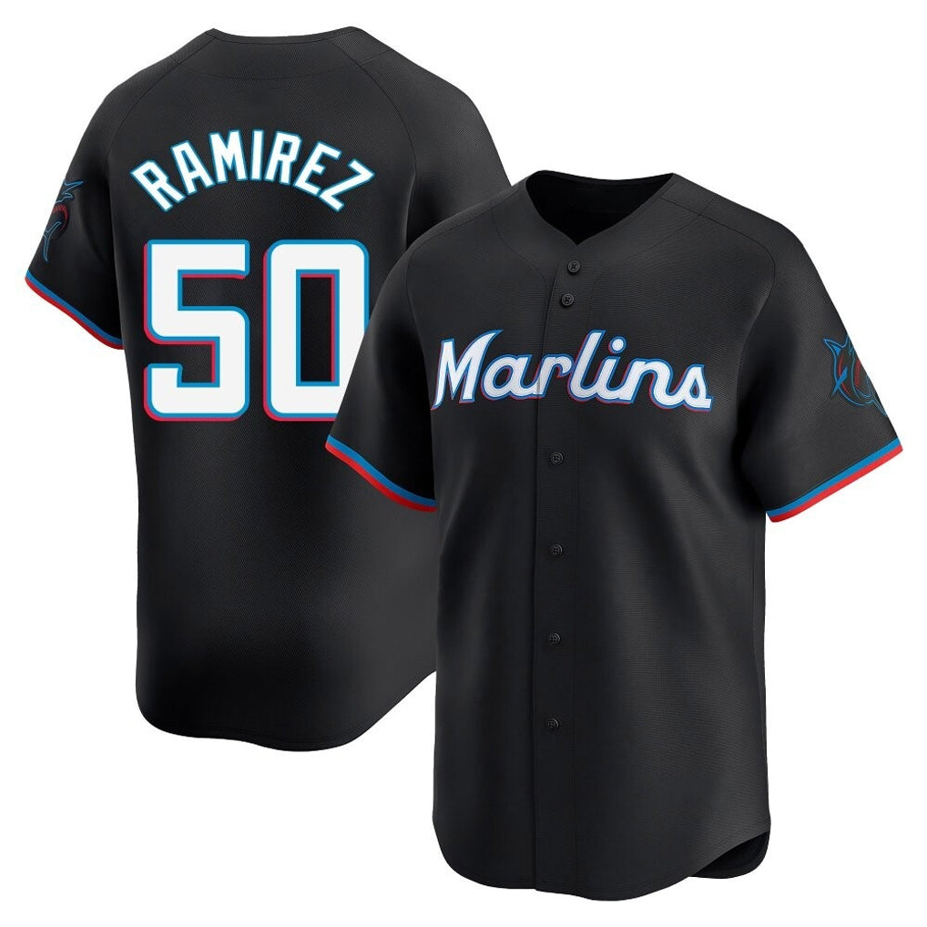 Davalo M.Marlins #50 Agustin Ramirez Player Black  Home Limited Stitched Jerseys