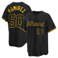 Davalo M.Marlins #50 Agustin Ramirez Player Black Snake Skin City Home Game Stitched Jerseys