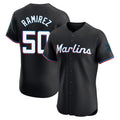 Davalo M.Marlins #50 Agustin Ramirez Player Black Vapor Home Limited Elite Stitched Jerseys