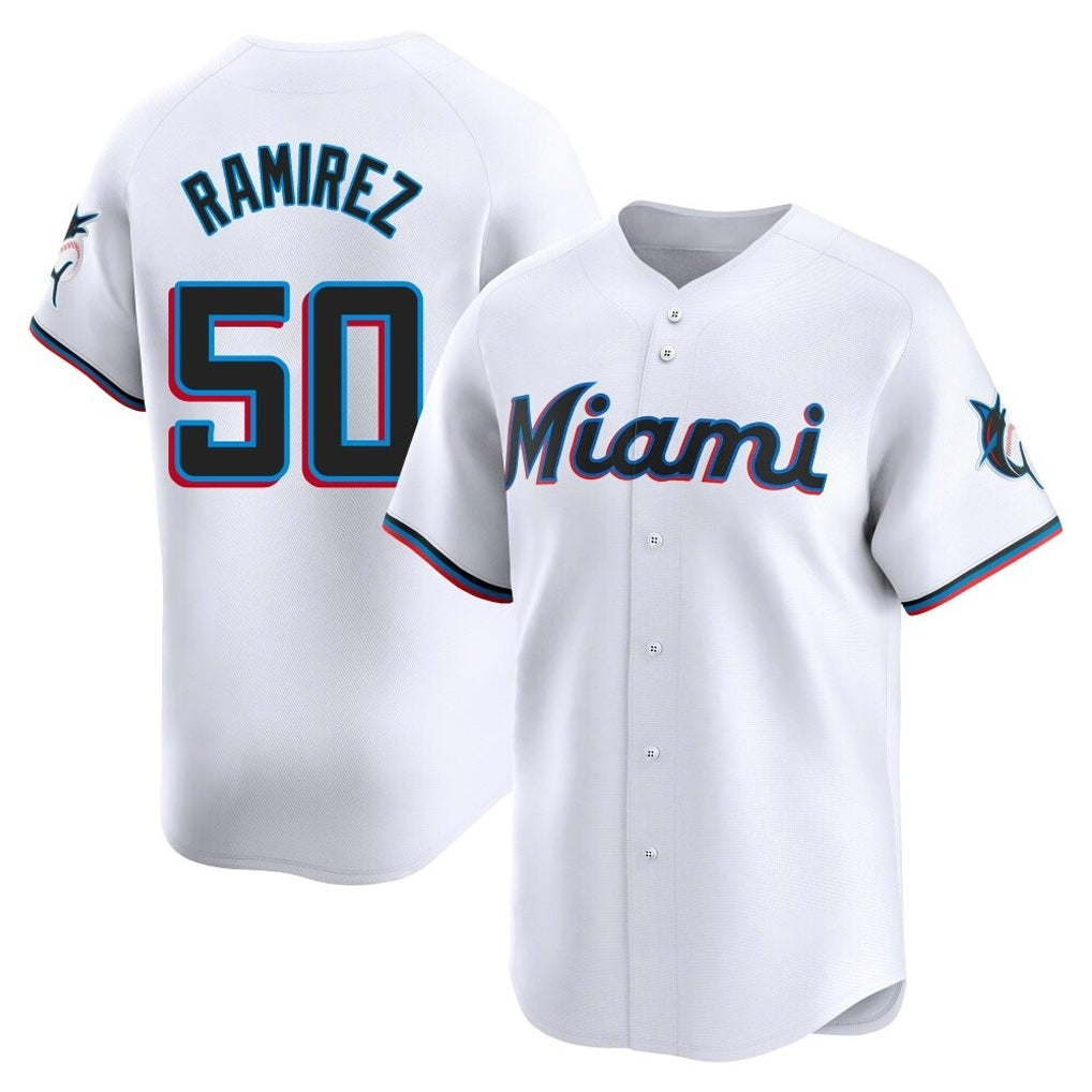 Davalo M.Marlins #50 Agustin Ramirez Player White  Home Limited Stitched Jerseys