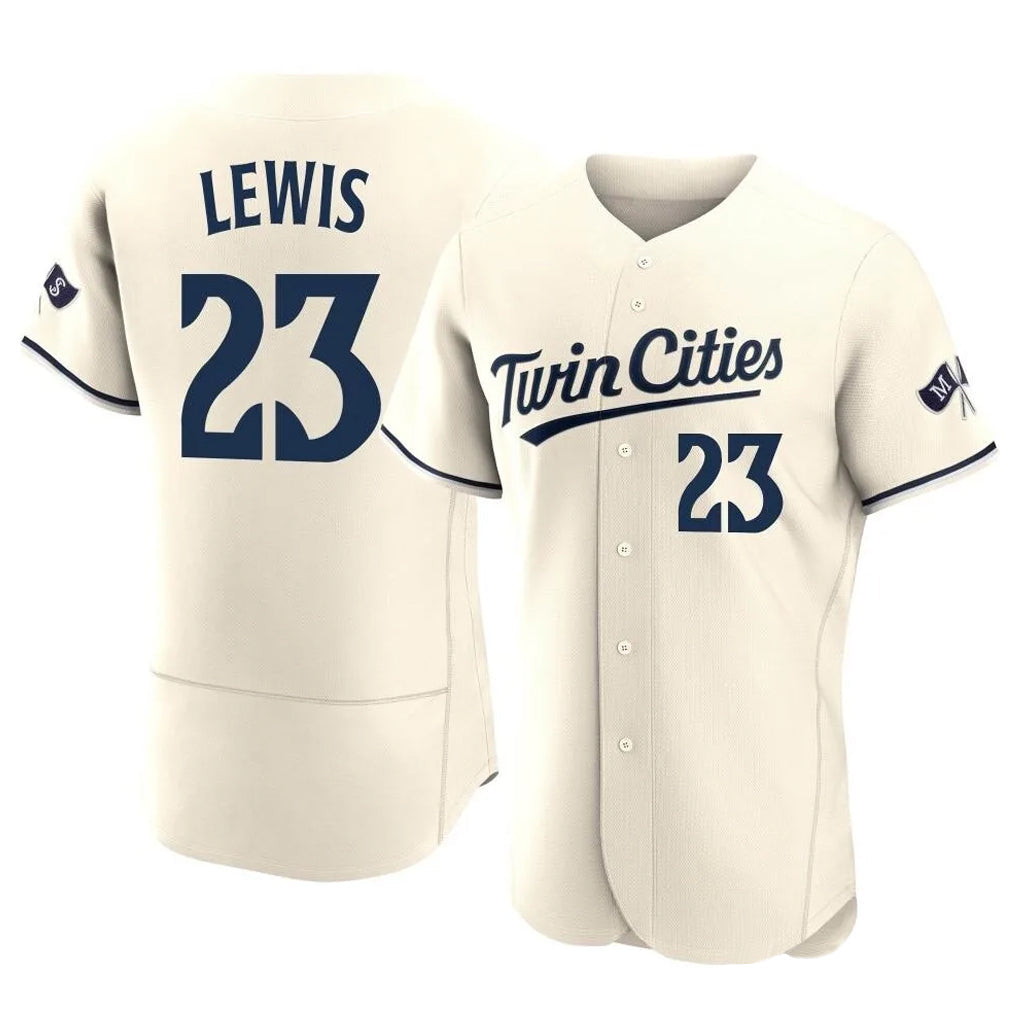Davalo M.Twins #23 Royce Lewis Player Cream Home Limited Elite Stitched Jerseys