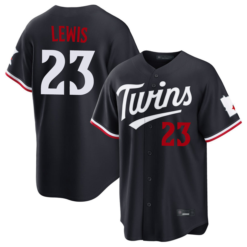 Davalo M.Twins #23 Royce Lewis Player Navy Home Game Stitched Jerseys
