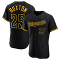 Davalo M.Twins #25 Byron Buxton Player Black Snake Skin City Home Limited Elite Stitched Jerseys