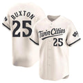 Davalo M.Twins #25 Byron Buxton Player Cream Home Limited Stitched Jerseys