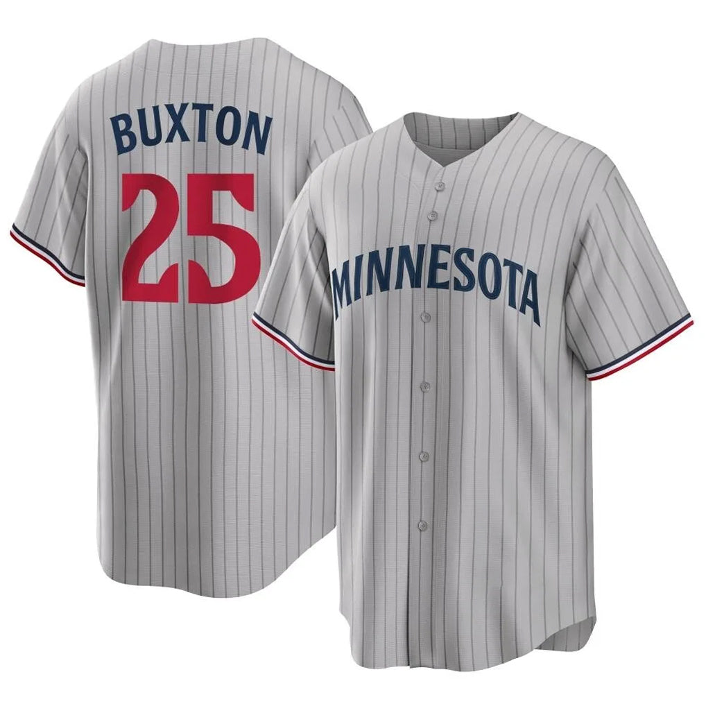 Davalo M.Twins #25 Byron Buxton Player Gray Game Limited Home Stitched Jerseys