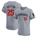 Davalo M.Twins #25 Byron Buxton Player Gray Home Limited Elite Stitched Jerseys