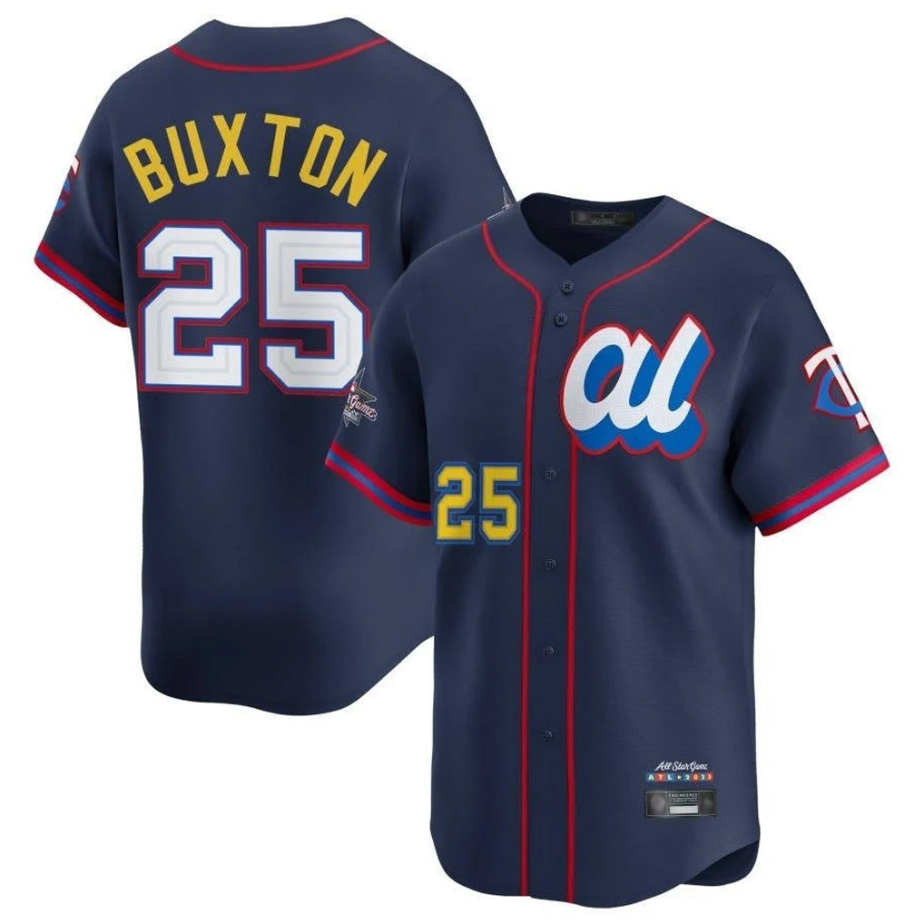 Davalo M.Twins #25 Byron Buxton Player Navy All-star Game Limited Home Stitched Jerseys