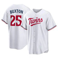 Davalo M.Twins #25 Byron Buxton Player White Home Game Stitched Jerseys