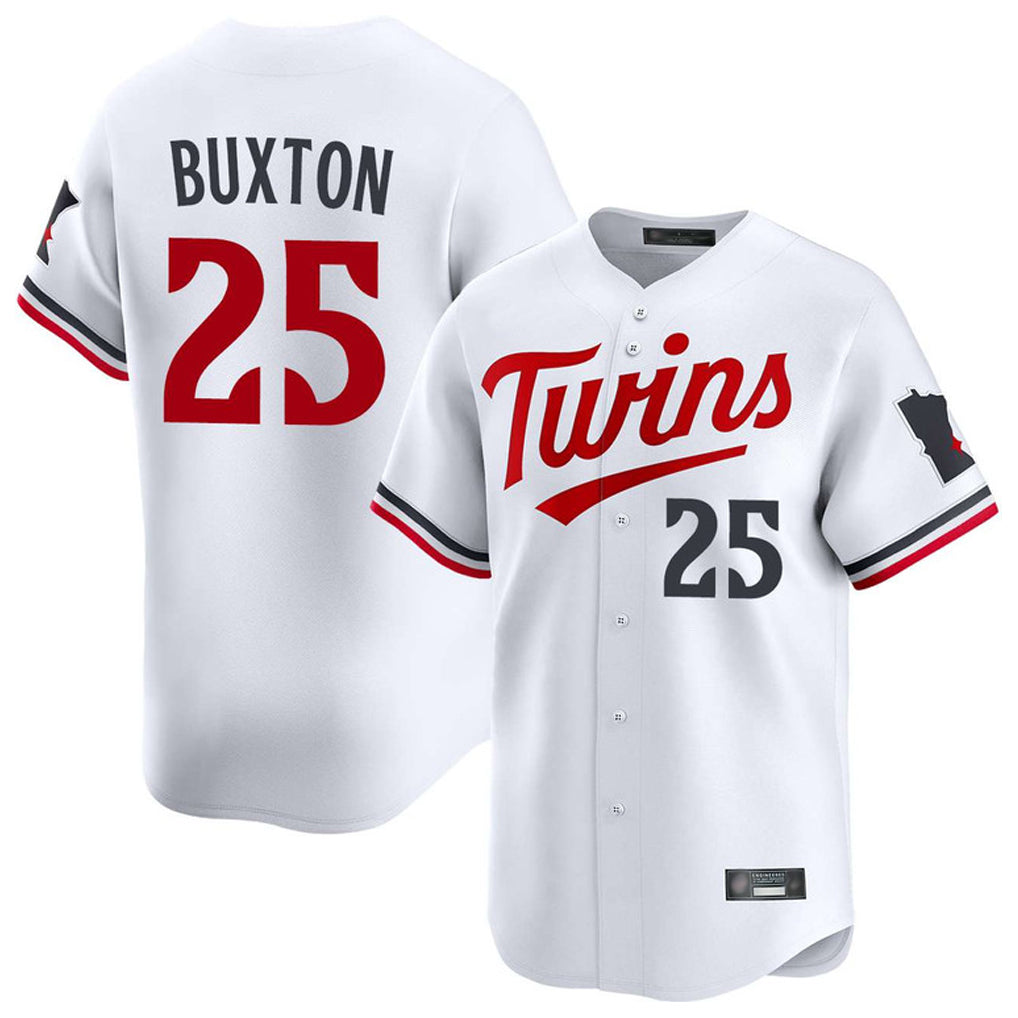 Davalo M.Twins #25 Byron Buxton Player White Home Limited Stitched Jerseys