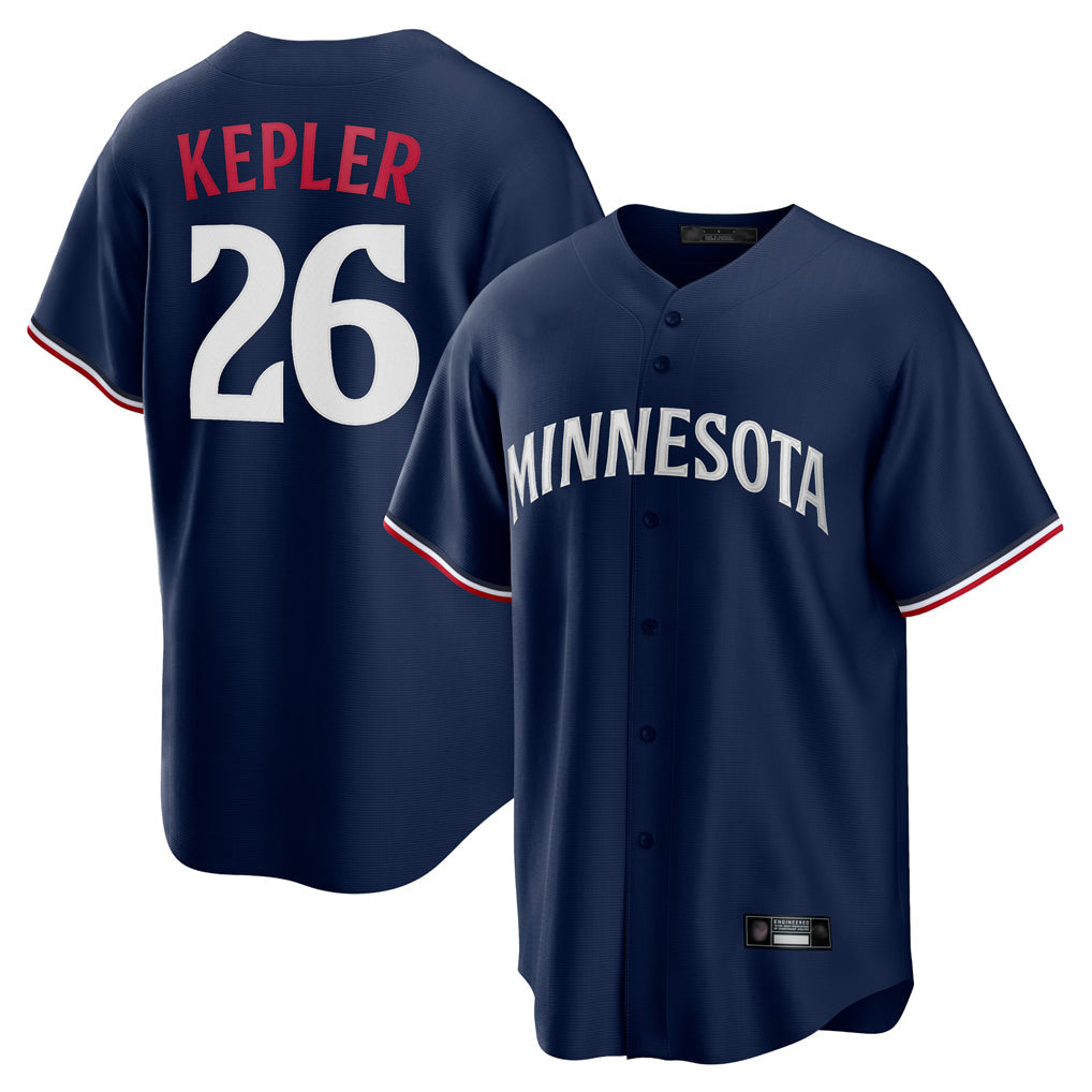 Davalo M.Twins #26 Max Kepler Player Navy Replica Alternate Home Stitched Jerseys