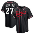 Davalo M.Twins #27 Ryan Jeffers Player Black Fashion Out Home Limited Stitched Jerseys