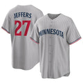 Davalo M.Twins #27 Ryan Jeffers Player Gray Game Limited Home Stitched Jerseys