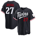 Davalo M.Twins #27 Ryan Jeffers Player Navy Home Game Stitched Jerseys