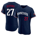 Davalo M.Twins #27 Ryan Jeffers Player Navy Replica Home Limited Elite Stitched Jerseys