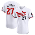 Davalo M.Twins #27 Ryan Jeffers Player White Home Limited Elite Stitched Jerseys