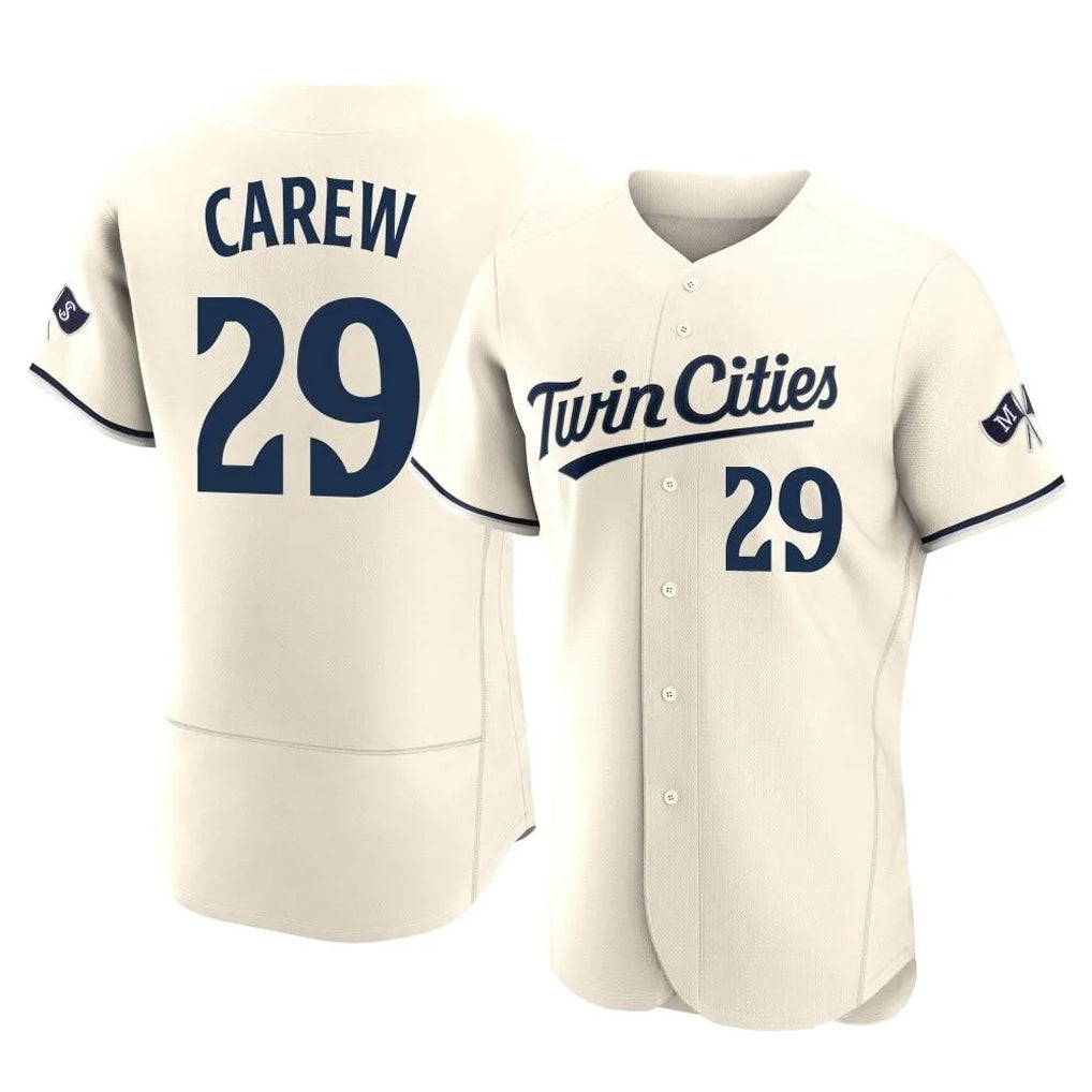Davalo M.Twins #29 Rod Carew Player Cream Home Limited Elite Stitched Jerseys