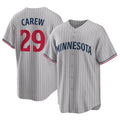 Davalo M.Twins #29 Rod Carew Player Gray Game Limited Home Stitched Jerseys