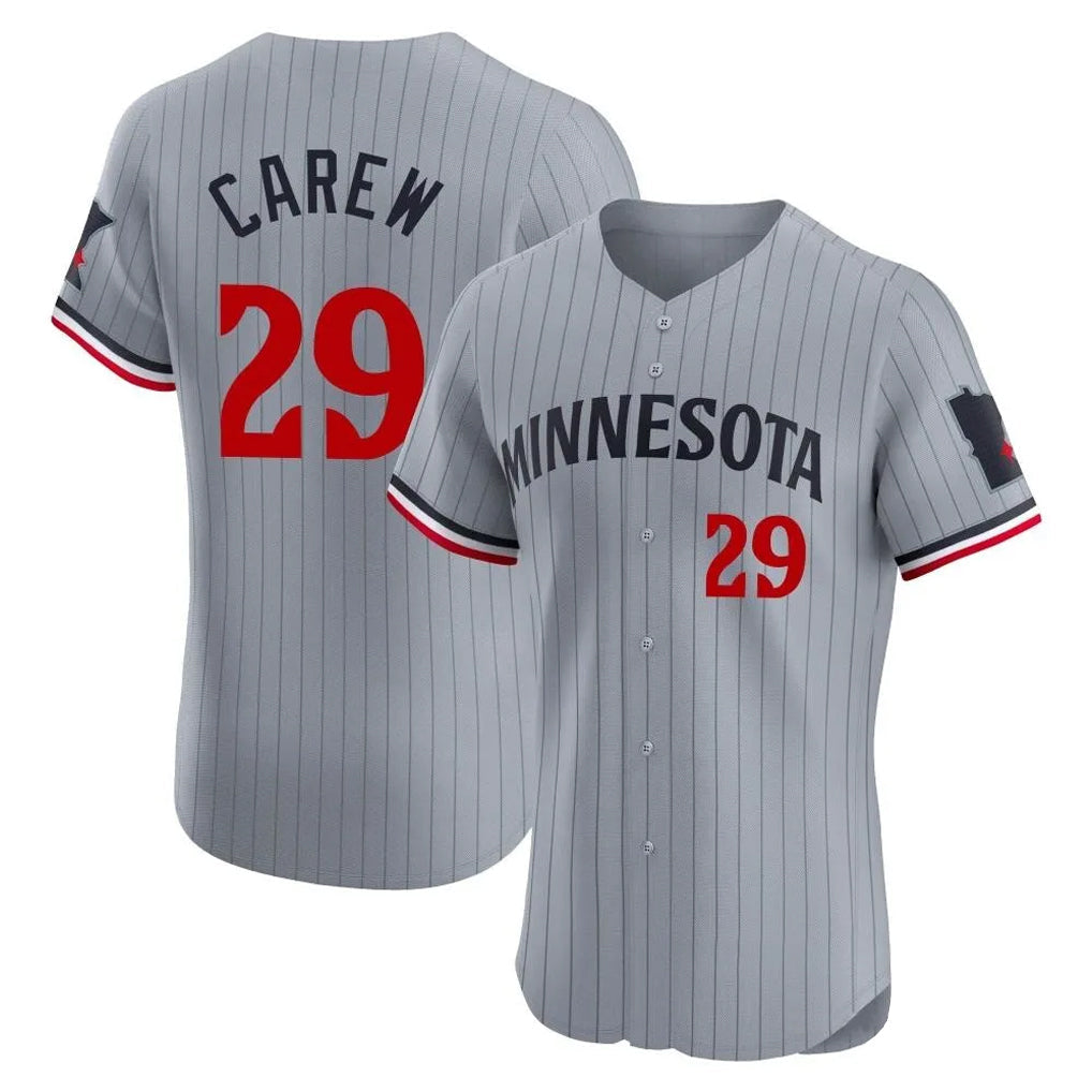 Davalo M.Twins #29 Rod Carew Player Gray Home Limited Elite Stitched Jerseys